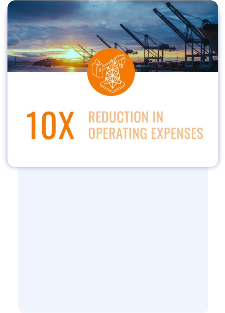 10x reduction in operating expenses