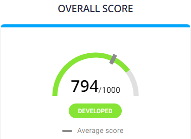 thru's cybersecurity overall assessment score