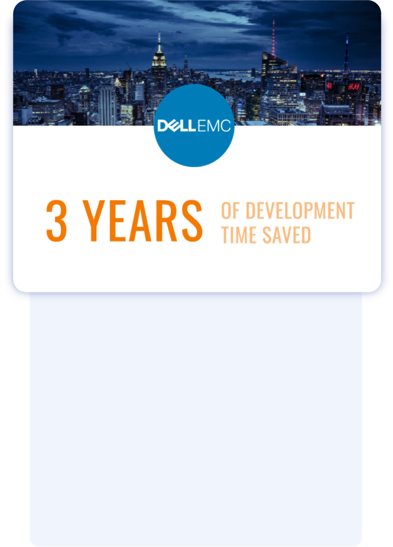 3 years of development time saved