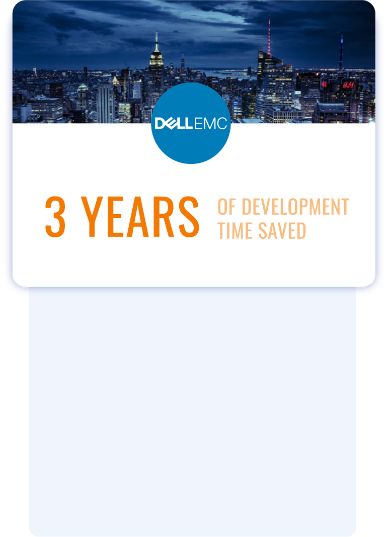 3 years of development time saved